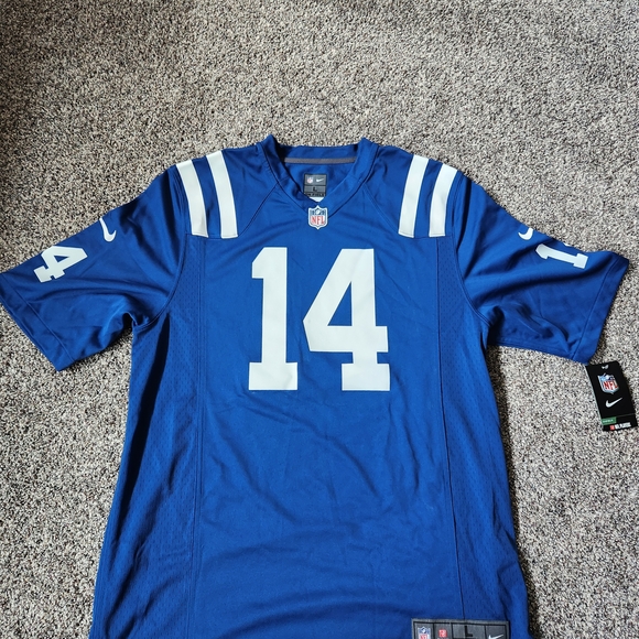 Nike Colts Blue and White Men's Football Jersey - Picture 1 of 3